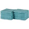 Amazon Basics Set Asciugamani Bagno Spugna 100% Cotone Biologico Asciugamani Viso 30x30 cm, Verde Acqua, Confezione 12 Pezzi