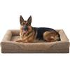 FURTIME - Letto Ortopedico per Cani di Grandi e Giganti Razze, Mousse a Cellule Aperte, Cuccia per Cane Rimovibile, Lavabile e Antiscivolo, Cuscino per Cane con Bordi Alti e Supporto Rinforzato