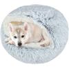 Arquiel Cuccia per Cani, Cuccia Gatto Lettino per Animali Domestici a Ciambella, Cuscino Lavabile E Calda, Avabile, Anti Ansia, Letto Di Piccola Taglia Per Gatti Interni (Grigio,70X70CM)