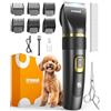 oneisall Silenzioso Tosatrice per Cani Aggiornamento Pro, Professionale Tosatrice per cani e gatti 2000mAh Ricaricabile, IPX7 Impermeabile Rasoio per cani per la Toelettatura a Casa