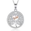 CELESTIA Collana Albero della Vita Donna Argento 925 Ciondolo Albero della Vita con Farfalla Gioielli Famiglia Regalo Donna Nonna Mamma Festa della Mamma