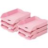 HAN 6x vaschetta portacorrispondenza RE-LOOP rosa pastello A4/C4 100% | Prodotto in Germania, formato A4/C4, plastica riciclata, 255x348x65 mm, vassoio portadocumenti, vassoio per archiviazione