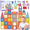 Malplay blocchi magnetici da costruzione per scopi didattici Montessori Bambini Set grande con 77 pezzi