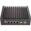 HSIPC Alder Lake-N Series Firewall Micro appliance, Mini PC, Nano computer, router compatibile con Pfsense OPNsense 8 GB RAM 128 GB SSD, 4 x i226-V RJ45 Console AES-NI