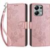 SIENIANLINE Cover per Redmi Note 13 Pro 4G PU Pelle Custodia Flip Oro Rosa