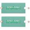 ECSiNG 2PCS M.2 NGFF/NVME Lunghezza Estendere Adattatore 2230-2280 SSD Staffa di Estensione Piastra Scheda per PC Computer Case 50x22x0.9mm