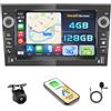 Hikity Autoradio Android 15 7 per Opel Astra CarPlay Bluetooth | 4+128G. Compatibile con Antara, Corsa, Meriva, Vivaro, Combo, Signum, Zafira. GPS, WiFi, FM/RDS, Retrocamera, MIC