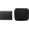 kwmobile Custodia Mouse Wireless per Wireless Mouse/Portable SSD/Portable HDD - Cover Mouse Wireless Gaming con Cerniera - Astuccio in Velluto a Coste e Neoprene - nero