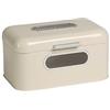 Echtwerk Contenitore retro in metallo con finestra a vista, salvaspazio, cestino pane small, crema, 30x20x16,5 cm