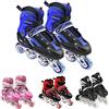 OHMG Pattini a rotelle in linea regolabili per bambini, ragazze, ragazzi, principianti, con ruote a LED, ideali per uomini e donne, regalo di Natale e compleanno, taglie 27-32/32-37
