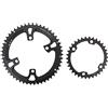 DUANSIYU Corone per Bicicletta Bici da Strada 110bcd 4 bulloni Ovale Tondo Doppia Corona 52t 36t 52/36(Round 50-34T)