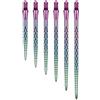 Caliburn EZ-EVO - Punti per freccette con punta in acciaio, 28-50 mm, colore: Nero/Arcobaleno, 32 mm