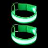BETOOKY 2 Pezzi Bracciale LED Luminoso Regolabile in Nylon, Batteria a Bottone Inclusa, Verde Chiaro, per Corsa e Ciclismo Notturni, Bracciale Luminoso per Sport