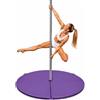 Quamzith Materassino Rotondo per Pole Dance, Tappeto Pieghevole da Allenamento | Cuscino Spesso in PU con Interno in Schiuma per Casa e Studio