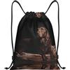 Kfjghhl Zaino con coulisse con labrador retriever marrone, zaino sportivo alla rinfusa Cinch borsa da palestra donna uomo bambini sport all'aria aperta, Nero , M, Vacanze