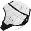 ibasenice Caschetto Protettivo Rugby Bianco in Eva Tecnologia Soft Shell e Superficie Liscia, Casco Imbottito per Giovani Atleti per Competizioni Sul Campo