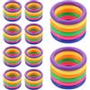 VOSAREA Anelli da lancio, 60 pezzi, plastica, 5 cm, set per bottiglie, gioco da prato per, 6 colori