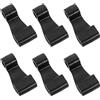 DEARMAMY 6 Pezzi Gancio a J per Kayak in Plastica Nero per Attrezzatura | Montaggio Rapido e Rimozione Semplice, Struttura Portatile e Stabile, per Tende e Paddle Board