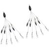 PENCHEAK 2 pezzi ad alta efficienza ombrello esche da pesca rig leggero 5 braccio rigs testa nuoto esche pesca in mare facile da usare acqua salata ombrello rig