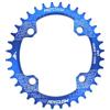 DUANSIYU Corone per Bicicletta 104BCD Ovale MTB Corona Stretto Largo Mountain Bike Bicicletta 32T 34T 36T 38T Guarnitura Piatto Dente Singolo Parti 104 BCD(Blue 36T Oval)
