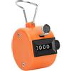 Horett Contatore Manuale Contatore Manuale Manopola in Plastica a 4 Cifre Reset 0-9999 Guscio in ABS Facile da Trasportare Flusso di Traffico per Presenze a Conferenze (Arancia)