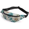 MHYRAC Marsupio, bellissimo marsupio con onde dell'oceano, regolabile, per corsa, camminata, escursionismo, Fiori di ciliegio giapponesi primaverili, 36*15cm, Marsupio