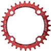 DUANSIYU Corone per Bicicletta 104BCD Rotondo Stretto Largo MTB Mountain Bicicletta 32T 34T 36T 38T Parti Piastra Dente Singolo 104 BCD(Red Disc 36T)