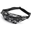 MHYRAC Marsupio in stile rococò con motivo cachemire floreale con marsupio dorato, regolabile, per corsa, camminata, escursionismo, Motivo mimetico verde., 36*15cm, Marsupio