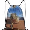 Kfjghhl Zaino con coulisse con topo borsa sportiva Bulk Cinch borsa da palestra donna uomo bambini sport all'aperto, Nero , S, Vacanze