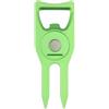 Folpus Golf Repairer Attrezzo Riparazione Forchetta Pitchmark Apribottiglie in Alluminio con Segnalino E Appoggio Mazza Adatto a Campo da Borsa Round, Rosso Scuro