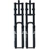 NIKANXIA 26/27,5/29 Forcella MTB Air 180mm Dual Crown DH 15x100/110mm 1-1/8 Dritta(Black 110mm,26in)