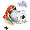 ZHOZHUT Motore Elettrico Brushless 1500W-3000W 60V 72V per Triciclo con Albero a 18 Denti Bobina in Rame Puro Magnete Permanente CC per Quadriciclo e Veicolo Elettrico,1800w60v,4600RPM