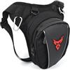 wanhaoaony Marsupio Gamba Moto Goccia moto Gamba in vita Borsa Coscia Cintura Hip Bum Impermeabile Moto Viaggi Fanny Pack Bags(Red Remark)