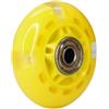 Wswqop Pattini in Linea Bambini Ruote Luminescenti Durature Cuscinetti a Basso Rumore Set Sostituzione Completo Facile Installazione Adatti a Notti Estive Tempo Libero Lungomare, Giallo, 63mm