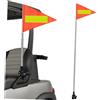 JECOMPRIS Bandiera Riflettente per Golf Cart e Sedie a Rotelle con Asta Telescopica in Acciaio Inossidabile, visibilità per attività Outdoor