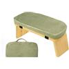 LOVIVER Sedile Meditazione Meditazione Sgabello Ginocchia Banco Meditazione Sedia Meditazione in Bambù con Cuscino Morbido Angolati Adatto a Meditazione, Verde Salvia, 8 Con Borsa