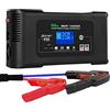 Haisito Caricabatterie Auto 12V 24V 35A, Carica Batterie per Auto Veloce Intelligente, Mantenitore Batteria Moto per Litio LiFePo4 Piombo-acido (AGM, GEL, EFB, VRLA ecc.)