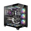 Noua Vision ZK300 | Case PC Gaming ATX Mid Tower | Ventola PWM LED ARGB | Struttura Doppia Camera | Supporto Raffreddamento Liquido 360 mm | USB 3.0 | Vetro Temperato Frontale e Laterale | Nero