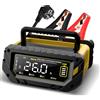 Haisito Haistio, caricabatterie intelligente 26A, 6V/12V/24V, display LCD, manutenzione, carica di mantenimento e solfatazione per AGM, litio, LiFePO4, acido piombo (moto, camper)