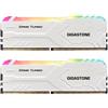 Gigastone 【RGB DDR4 RAM】GIGASTONE Game TURBO 16GB Kit(2x8GB) DDR4 3200MHz PC4-25600 CL 16-18-18-40 XMP 2.0 AMD Ryzen 1.35V UDIMM 288pin Unbuffered Non ECC Ideale Desktop alta prestazione Memoria-Bianco
