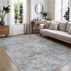 BEIMO Tappeto Salotto Pelo Corto, Moderno Tappeto Camera Da Letto, Tappeti Antiscivolo Lavabile, Grande Tappeti Astratto per Cameretta, Soggiorno, Sala, Scendiletto, Grigio Chiazzato, 200x290cm