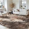 BEIMO Tappeto Salotto Pelo Corto, Moderno Tappeto Camera Da Letto, Tappeti Antiscivolo Lavabile, Grande Tappeti Astratto per Cameretta, Soggiorno, Sala, Scendiletto, Marrone, 200x290cm