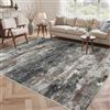 BEIMO Tappeto Salotto Pelo Corto, Moderno Tappeto Camera Da Letto, Tappeti Antiscivolo Lavabile, Grande Tappeti Astratto per Cameretta, Soggiorno, Sala, Scendiletto, Crema e Nero, 200x290cm