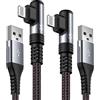 SWECENT Cavo i Phone 90 Gradi [2 Pezzi 2m] Caricabatterie Carica Rapida Nylon Lightning per i Phone 14/13/12/11/Pro/Pro Max/X/XS/XS Max/XR/8/8 Plus/7/7 Plus/6s/6s Plus/6/6 Plus/5/5c/5s