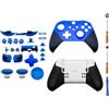 Hzxkqmil Kit di Guscio di Ricambio per Xbox One Elite Controller Series 2 | Copertura Frontale Guscio Posteriore Pulsante Grilletto LBRB Bumper D-pad Joystick Accessori per Xbox Elite Series 2, Blu