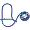 Weaver Livestock Weaver - Cavezza in pelle per bestiame, con chiusura a scatto, colore: blu uragano, blu reale/rosa, taglia media