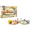 Chicco Pista Trenino Elettronico per Bambini 18 Mesi-4 Anni con Locomotiva Motorizzata, 34+ Accessori, Stazione Interattiva, in Plastica Riciclata, Idea Regalo, Gioco Bambini