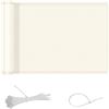 SUNNY GUARD Frangivisto Balcone 100x600cm HDPE Protezione Privacy Balcone,Protezione Solare e traspirabilità Recinzione Copertura per Balcone Giardino terrazza con Fascette,Crema