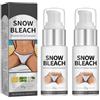 Utapossin 2 Pezzi Crema Schiarente Per Area Privata, Snow Bleach Cream, Crema Sbiancante Per La Zona Intima, Crema Sbiancante Ascellare, Crema Sbiancante Per Interno Cosce, Ginocchia, Gomiti