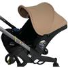 Generic Copertura di ricambio per tettuccio compatibile con passeggino e seggiolino auto Doona+, parasole ad alta opacità, tessuto spesso e morbido, set da 3 pezzi con 2 fodere per spalline (cachi)